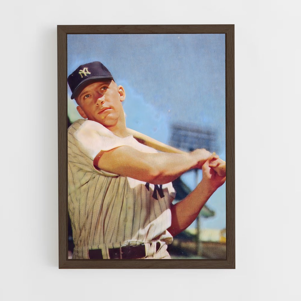 Poster Mickey de mantle batte – affiche Baseball (vue 5)